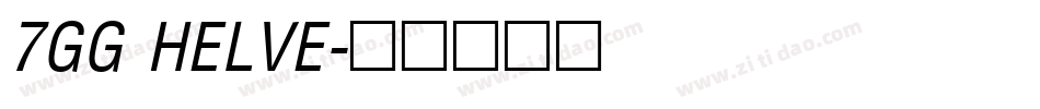 7GG HELVE字体转换